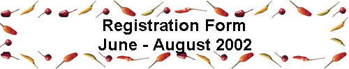 Registration Form 
 April - June 2003
