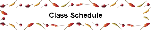 Class Schedule 
 Summer 2003